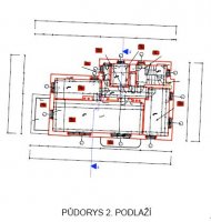 půdorys 2. podlaží